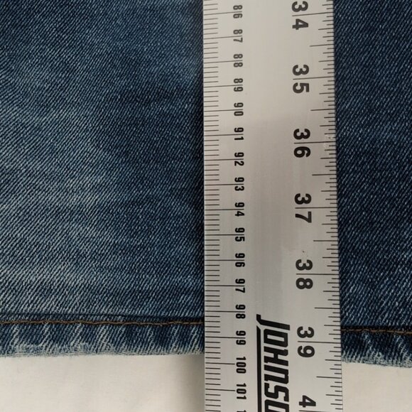 Tommy Jeans Men's Blue Denim Jeans Straight Loose Fit Big Logo, 36W/34L - Picture 10 of 10